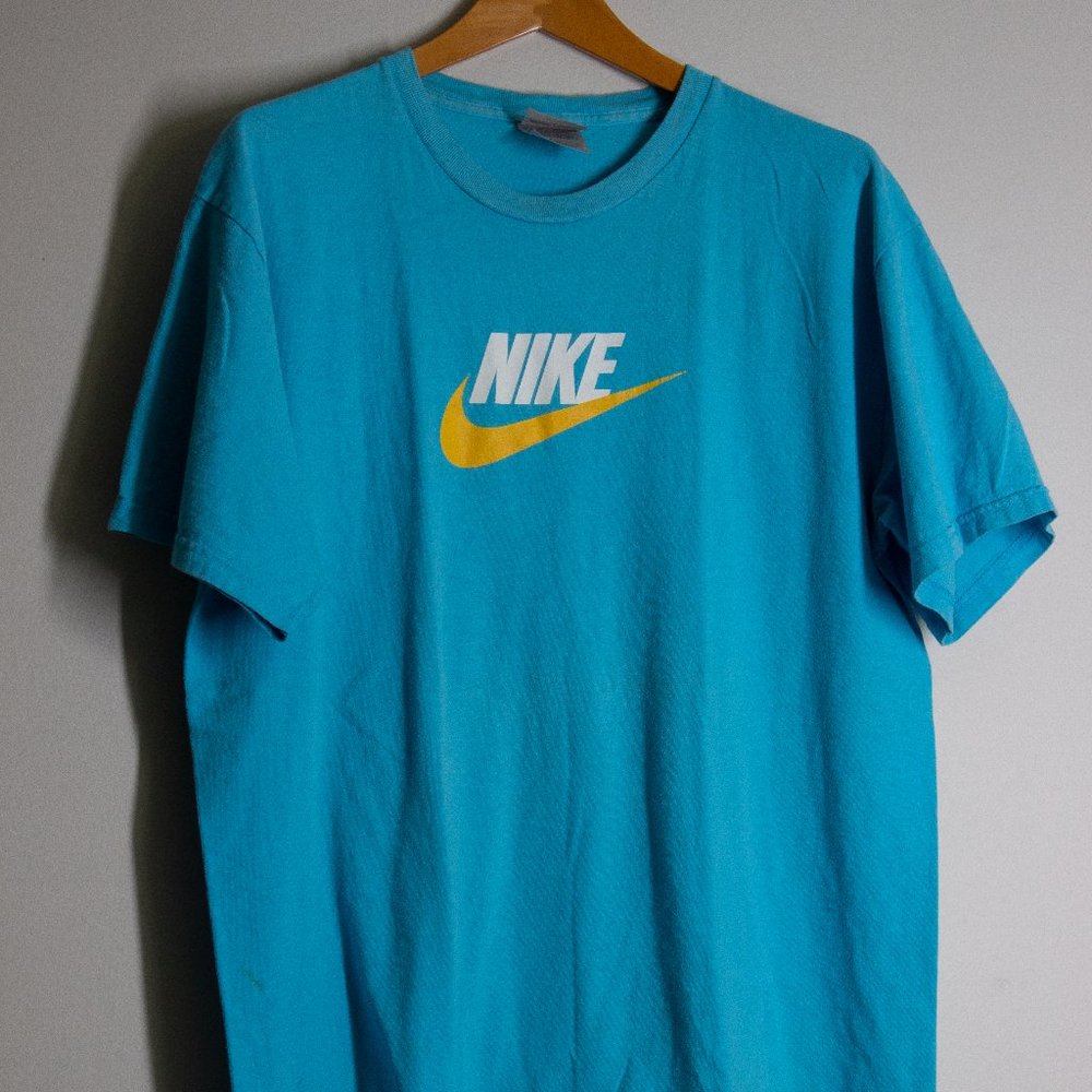 Nike Teal and Gold Check